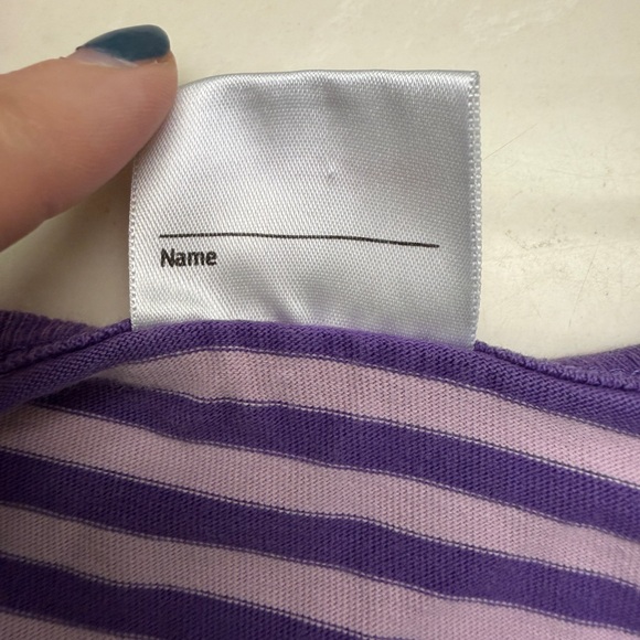 Hannah Andersson long sleeve striped unicorn dress - purple/blue size 4 (100) - Picture 5 of 8